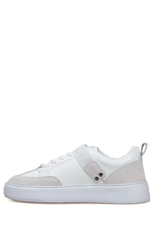 Hammer Jack Bonde Hakiki Deri Beyaz Kadın Spor Ayakkabı 