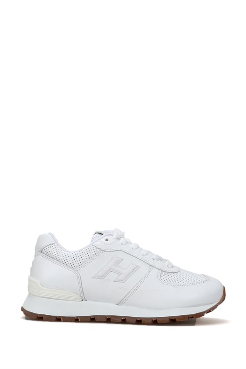 Hammer Jack Peru Hakiki Deri Beyaz Krep Kadın Spor Ayakkabı 