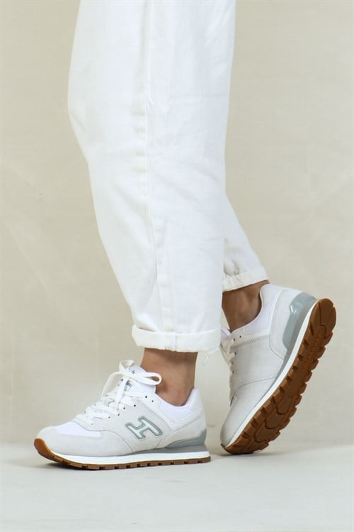 Hammer Jack Chile Hakiki Deri Beyaz Puruty-Krep Kadın Spor Ayakkabı 
