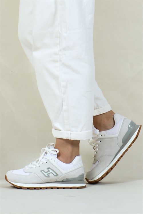 Hammer Jack Chile Hakiki Deri Beyaz Puruty-Krep Kadın Spor Ayakkabı 