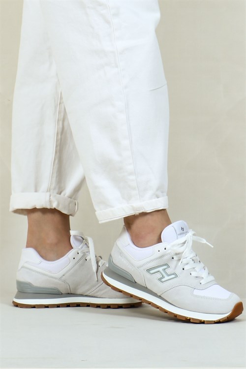 Hammer Jack Chile Hakiki Deri Beyaz Puruty-Krep Kadın Spor Ayakkabı 