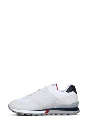 Hammer Jack Chile Hakiki Deri Beyaz Puruty-Laci-Kırmızı Kadın Spor Ayakkabı