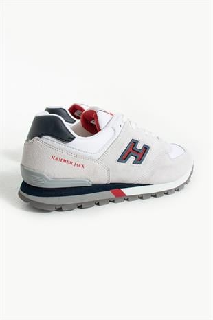 Hammer Jack Chile Hakiki Deri Beyaz Puruty-Laci-Kırmızı Erkek Spor Ayakkabı 