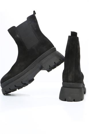 Hammer Jack Cristina Siyah Hakiki Deri Outdoor Kadın Bot