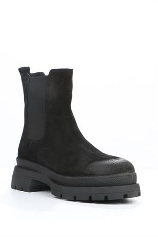 Hammer Jack Cristina Siyah Hakiki Deri Outdoor Kadın Bot