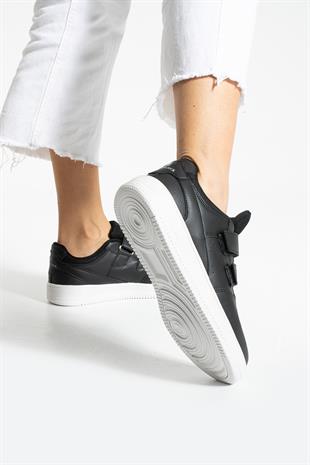 Hammer Jack Cuzco Hakiki Deri Siyah-Beyaz Kadın Spor Ayakkabı 