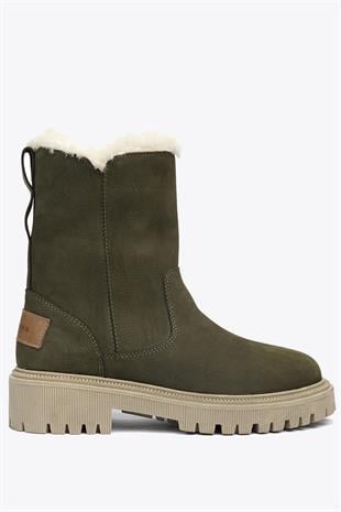 Hammer Jack Pilus Hakiki Deri Olive Outdoor Kadın Bot