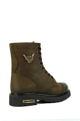 Hammer Jack  Hakiki Deri  Haki Dock Step Outdoor Kadın Bot 