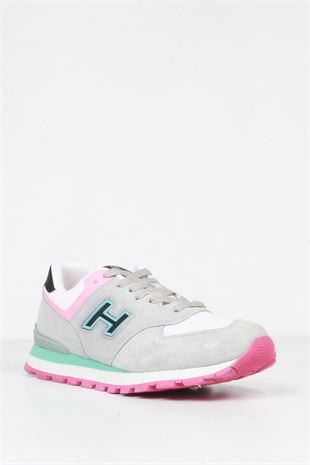 Hammer Jack Chile Hakiki Deri Ciment-Siyah Kadın Spor Ayakkabı