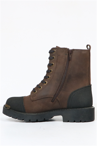 Hammer Jack Hakiki Deri Kahve Crayz Kadın Bot