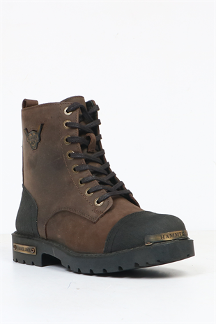 Hammer Jack Hakiki Deri Kahve Crayz Kadın Bot