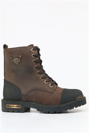 Hammer Jack Hakiki Deri Kahve Crayz Kadın Bot