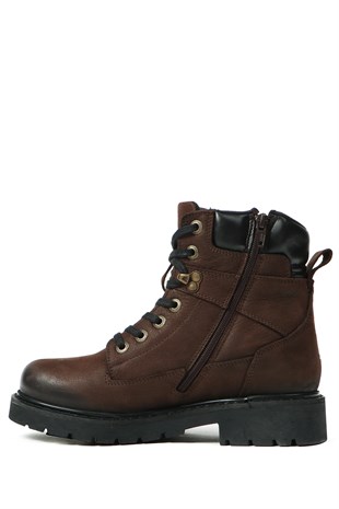 Hammer Jack Hakiki Deri Kahverengi Outdoor Kadın Bot