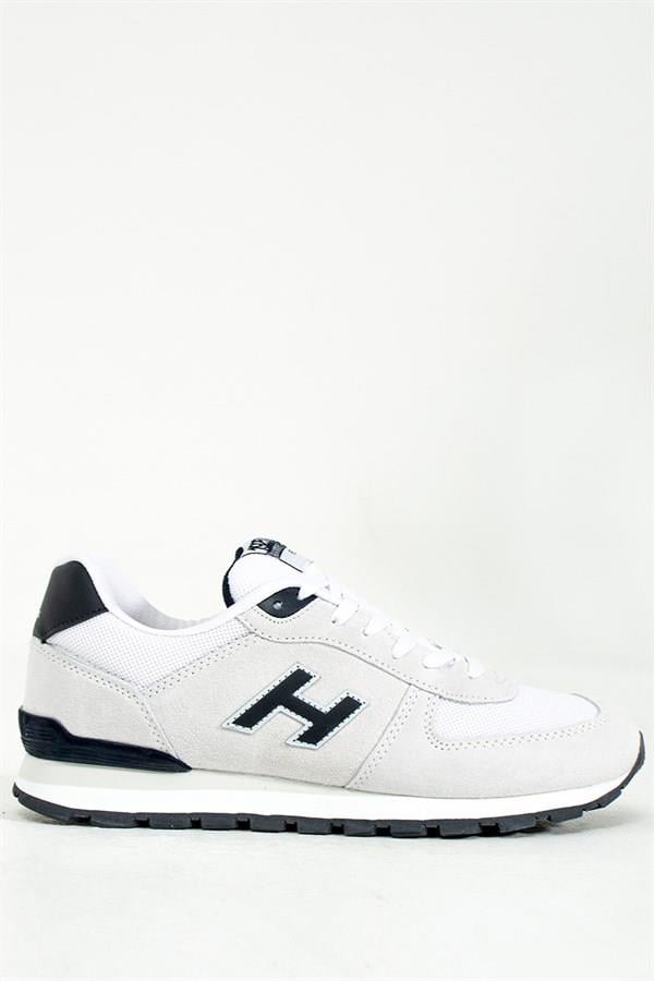 Hammer Jack Peru Hakiki Deri Kirli Beyaz-Lacivert Erkek Spor Ayakkabı