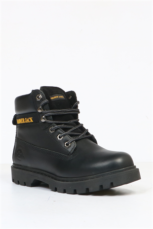 Hammer Jack Hakiki Deri Siyah Full-Up Kadın Bot