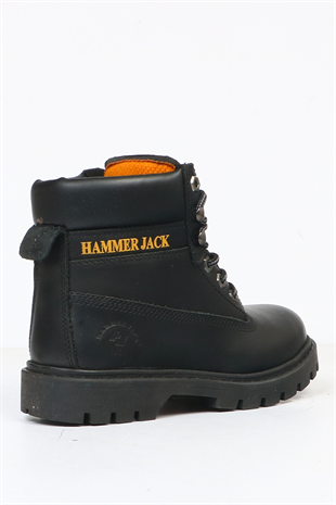 Hammer Jack Hakiki Deri Siyah Full-Up Kadın Bot