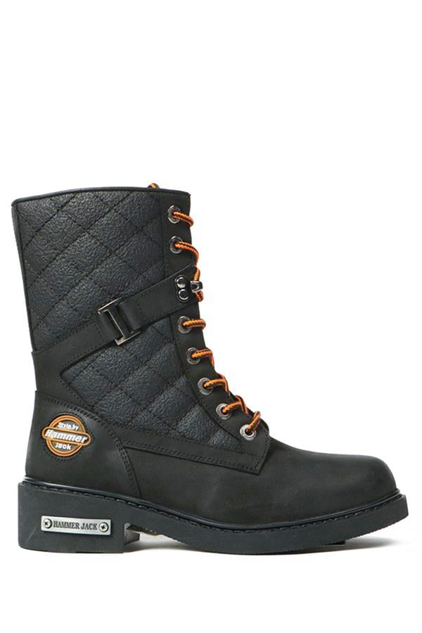 Hammer Jack Hakiki Deri Siyah Outdoor Kadın Bot 