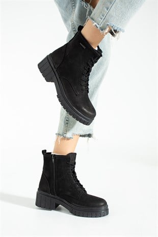 Hammer Jack Argun Hakiki Deri Siyah Torje Outdoor Kadın Bot