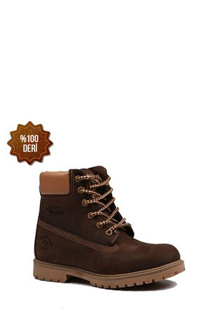 Hammer Jack Hakiki Deri Kahve Crayz Kadın Bot