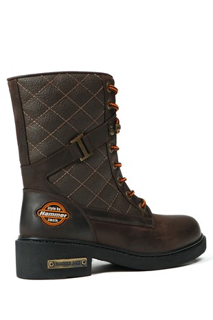 Hammer Jack Hakiki Deri Kahve Outdoor Kadın Bot  