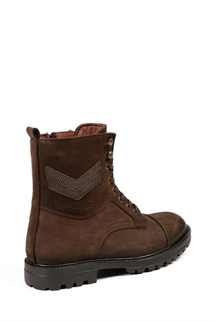 Hammer Jack Hakiki Deri Kahve Yıkama Nubuk Erkek Bot 