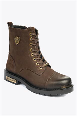 Hammer Jack Hakiki Deri Kahve Yıkama Nubuk Outdoor Erkek Bot