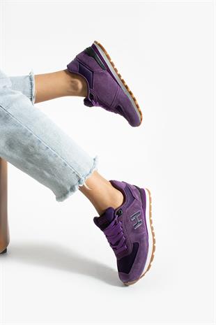 Hammer Jack Peru Hakiki Deri Mor Kadın Spor Ayakkabı