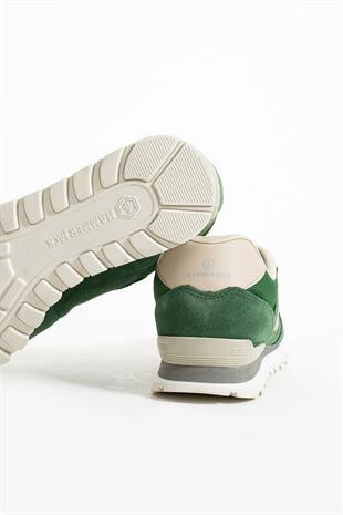 Hammer Jack Peru Hakiki Deri Yeşil Gri Erkek Spor Ayakkabı 