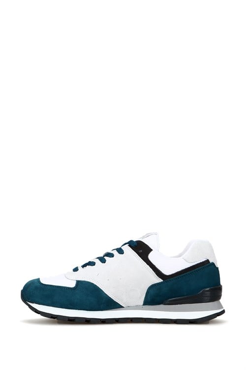 Hammer Jack Chile Hakiki Deri Petrol Beyaz Erkek Spor Ayakkabı