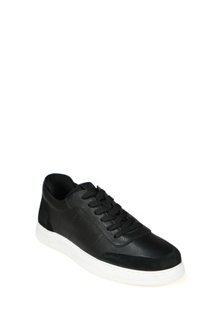 Hammer Jack Kovrov Hakiki Deri Siyah Erkek Spor Ayakkabı 