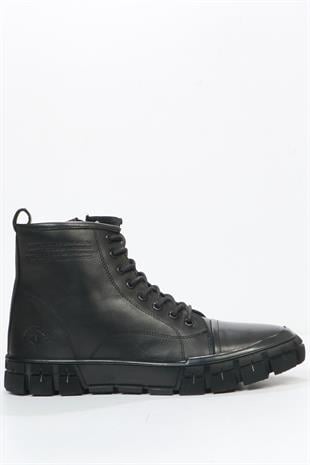 Hammer Jack Sanoro Hakiki Deri Siyah Outdoor Erkek Bot