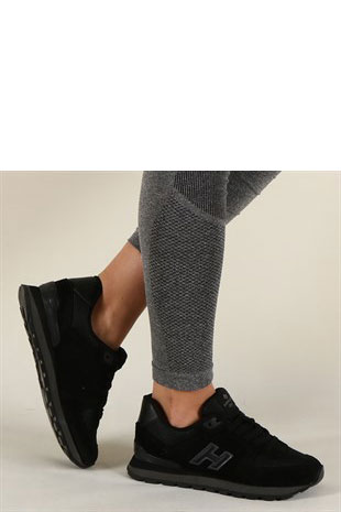 Hammer Jack Peru Hakiki Deri Siyah-Füme Kadın Spor Ayakkabı 
