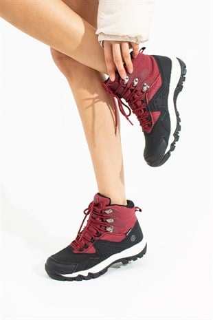 Hammer Jack Vader Su Geçirmez Siyah Bordo Outdoor Kadın Bot 