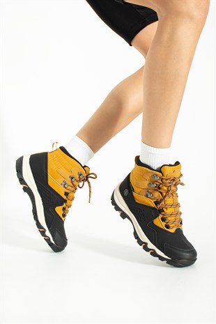Hammer Jack Vader Su Geçirmez Siyah Sarı Outdoor Kadın Bot 