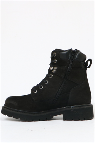 Hammer Jack Hakiki Deri Siyah Outdoor Kadın Bot 