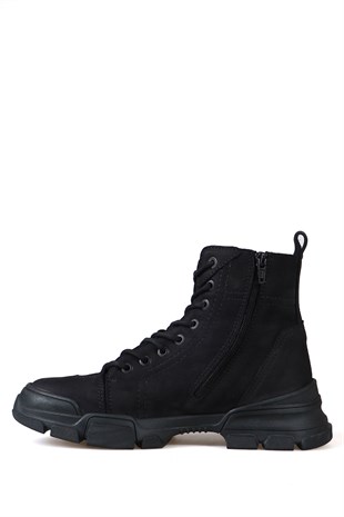 Hammer Jack Bonn Hakiki Deri Siyah Outdoor Kadın Bot 
