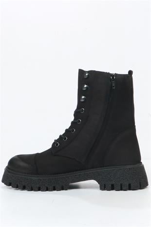 Hammer Jack Geillis Hakiki Deri Siyah Outdoor Kadın Bot