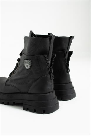 Hammer Jack Lenora Hakiki Deri Siyah Kadın Bot