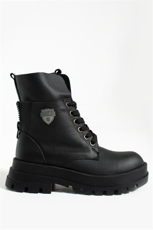 Hammer Jack Lenora Hakiki Deri Siyah Kadın Bot