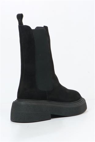 Hammer Jack Sorte Hakiki Deri Siyah Outdoor Kadın Bot 