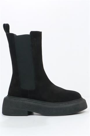 Hammer Jack Sorte Hakiki Deri Siyah Outdoor Kadın Bot 