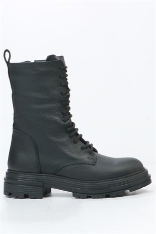 Hammer Jack Minas Hakiki Deri Siyah Kadın Bot 