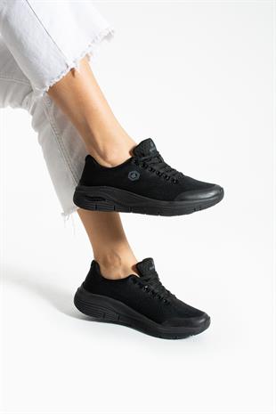 Hammer Jack Siyah  Kadın Spor Ayakkabı 