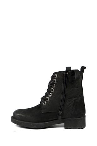 Hammer Jack Hakiki Deri Siyah Yıkama Nubuk Erkek Çocuk Bot 