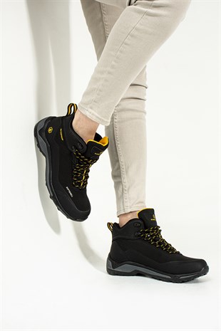 Hammer Jack Bond Su Geçirmez Siyah Sarı Erkek Bot 