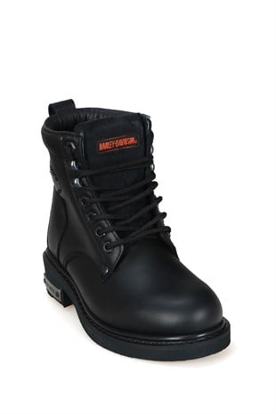 Harley Davidson Gibson Hakiki Deri Siyah Yağlı Unisex Bot