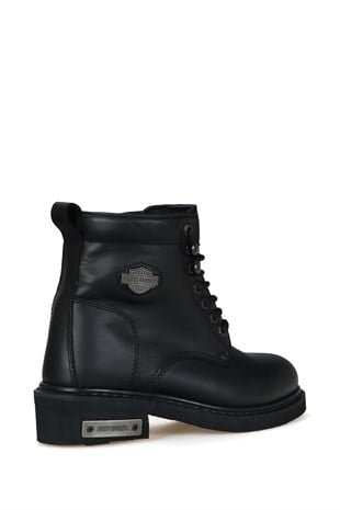 Harley Davidson Gibson Hakiki Deri Siyah Yağlı Unisex Bot