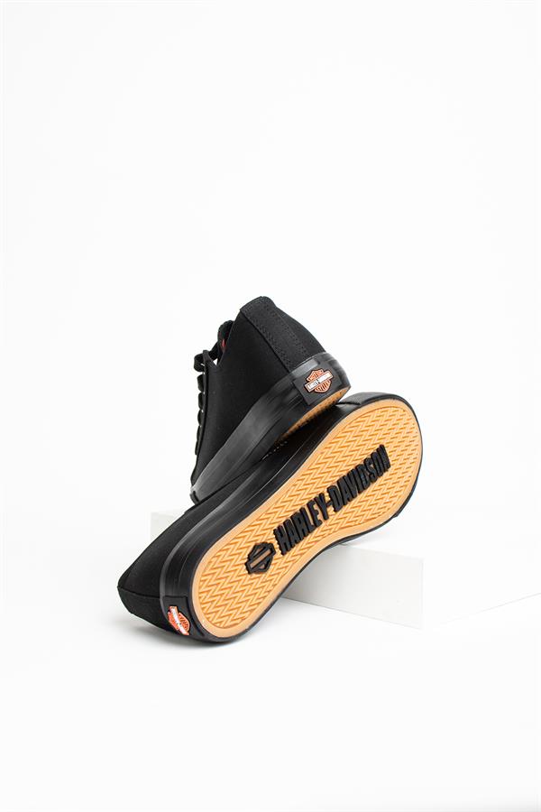 Harley-Davidson Ontario Erkek Siyah Keten Ayakkabı 023M100381 