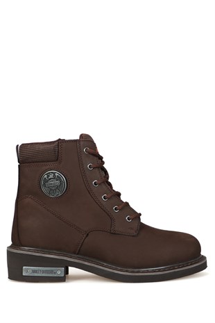 Harley Davidson Jim Hakiki Deri Dark Brown Nubuk Erkek Bot 