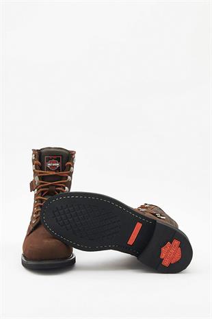 Harley Davidson New Worker Erkek Koyu Kahverengi Nubuk Bot